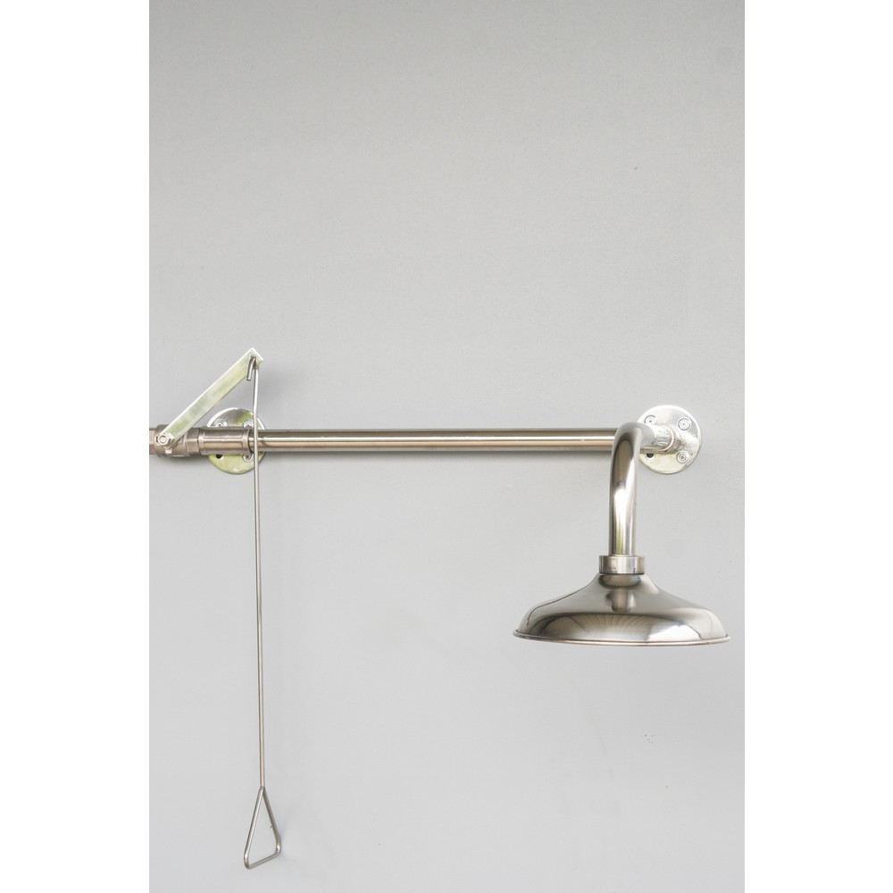 Produktabbildung: Erbstößer® Körperdusche, DIN EN 15154-1/-5, Wandmontage über Tür, komplett Edelstahl