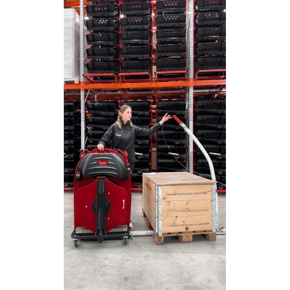 Produktabbildung Nr. 10: ErgoPack Palettenumreifungsmaschine E-conomy Line 713E, Palettenbreite mechanisch einstellbar, mit Umreifungsgerät, Band 9–13 mm, bis 1.200N
