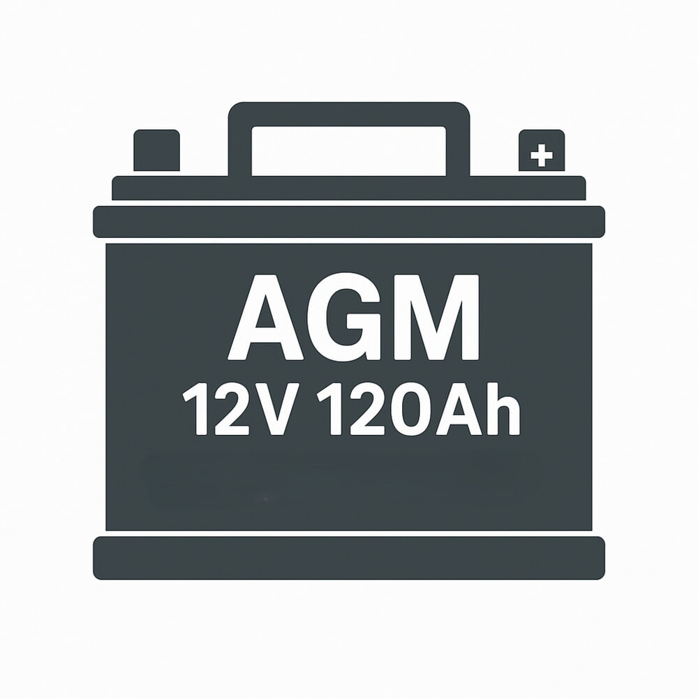 Produktabbildung: Ersatzbatterie für Stretchroboter BeeWrap+, wartungsfreie AGM-Batterie, 12 V / 120 Ah