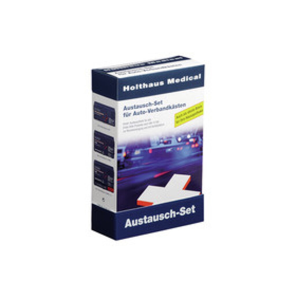 Erste Hilfe Austauschset für sterile Produkte zur Wundversorgung, DIN 13164 Inhalt: 29-teilig Produktabbildung: Erste Hilfe Austauschset für sterile Produkte zur Wundversorgung, DIN 13164 Inhalt: 29-teilig