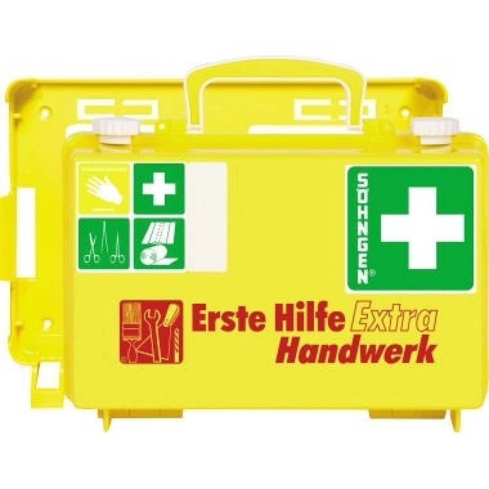 Produktabbildung: SÖHNGEN Erste Hilfe Koffer EXTRA Handwerk 0320125 DIN 13157 gelb
