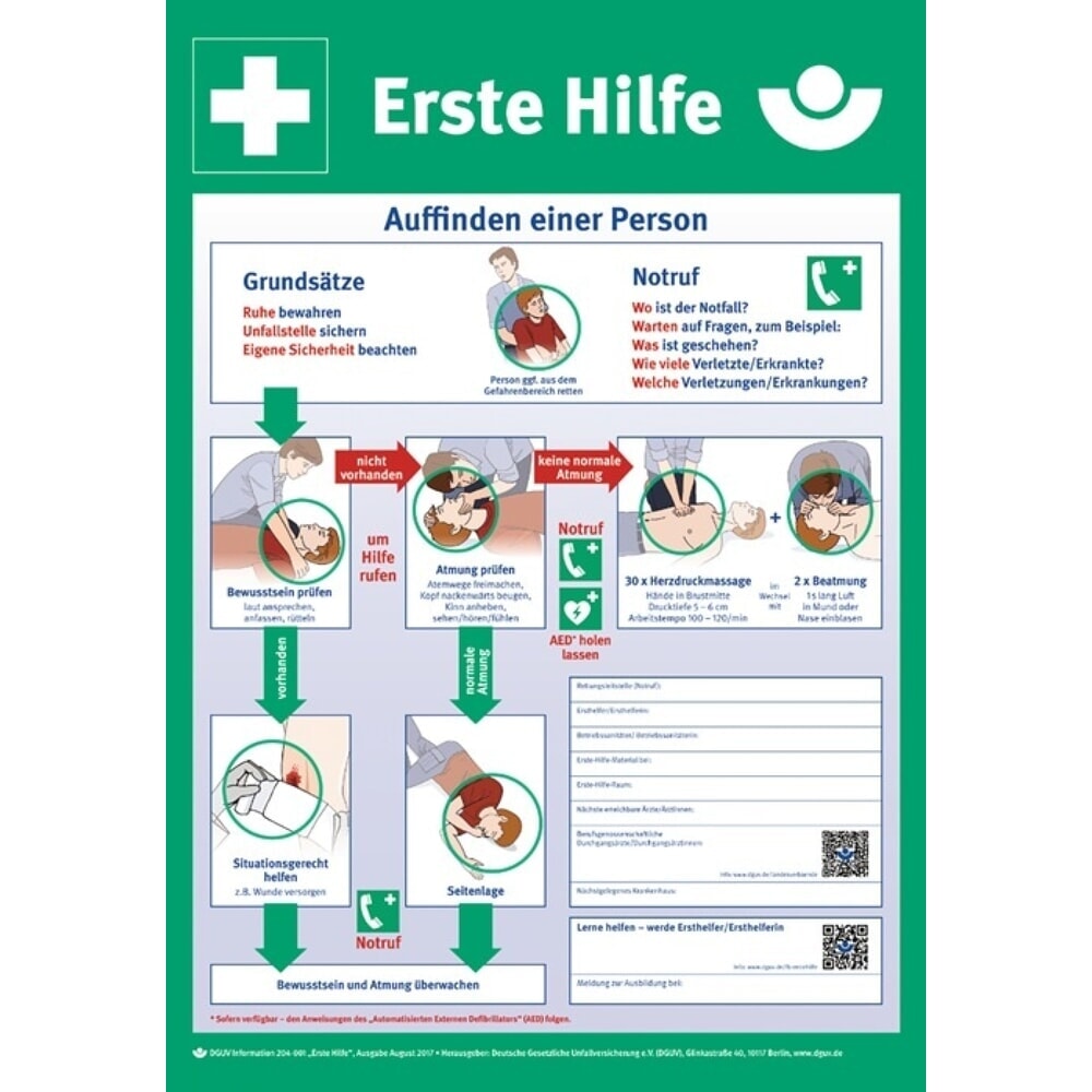 Erste-Hilfe-Pfeil Links Schild – Warn- & Sicherheitsschild – NEU Von Lasting Impressions