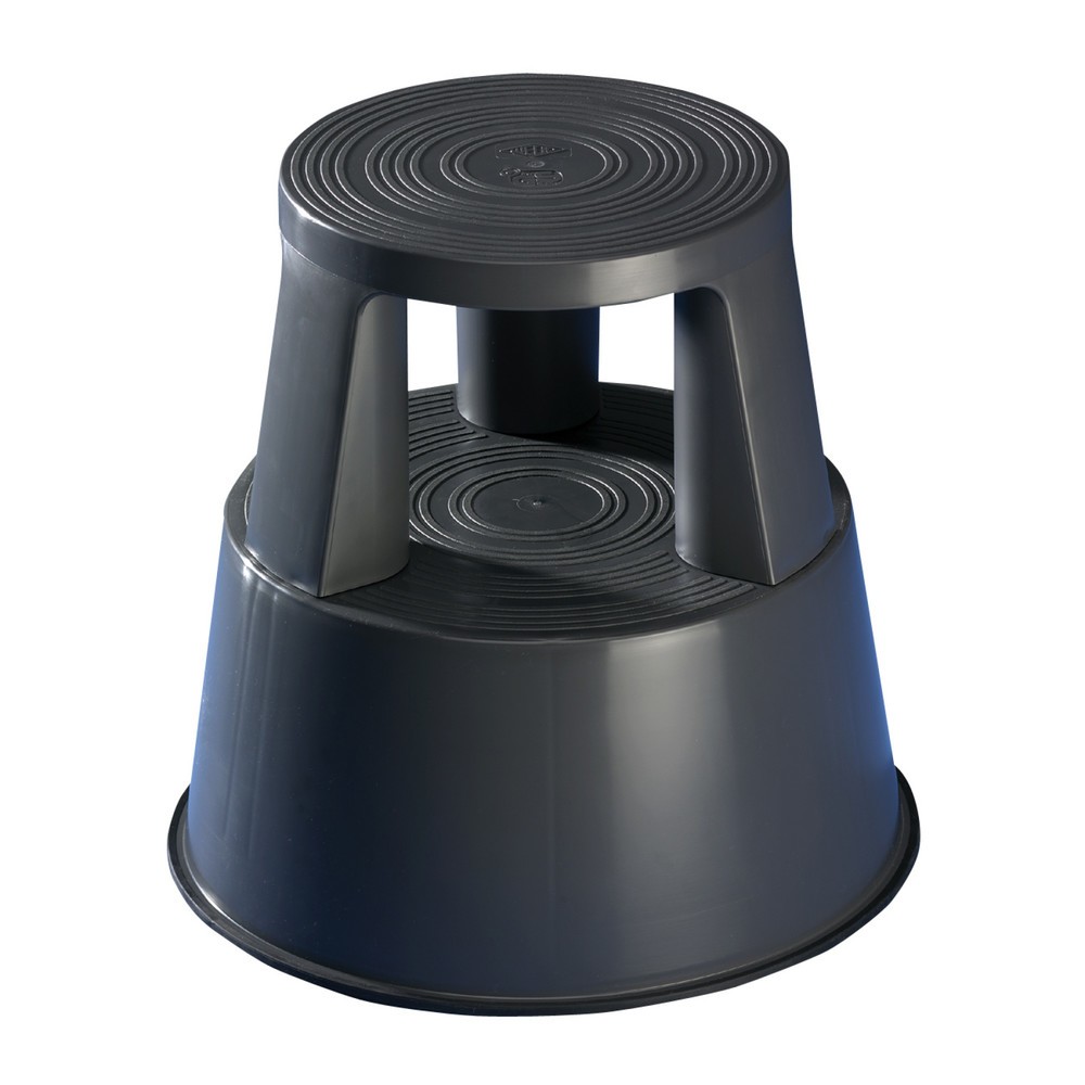 Illustration du produit: Tabouret à roulettes en plastique, capacité de charge de 150 kg, gris basalte