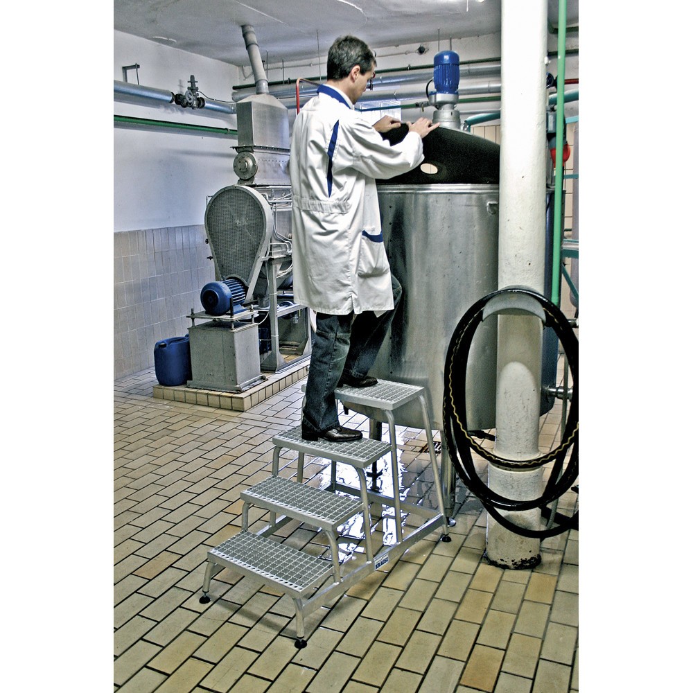 N° de l'image du produit 5 : Escabeau de montage KRAUSE® avec marches grillagées, hauteur déployée 0,20 m