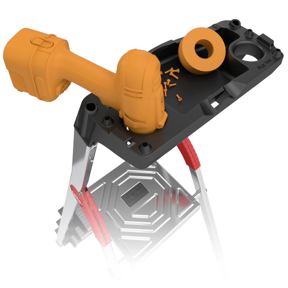 N° de l'image du produit 4 : Escabeau double à marches Hailo StandardLine, hauteur de travail 0,63 m