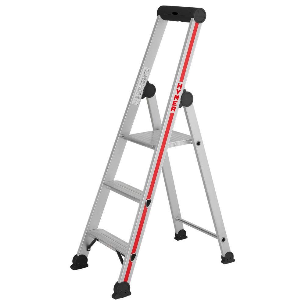 Illustration du produit: Escabeau double à marches HYMER, avec plate-forme, hauteur déployée 0,65 m