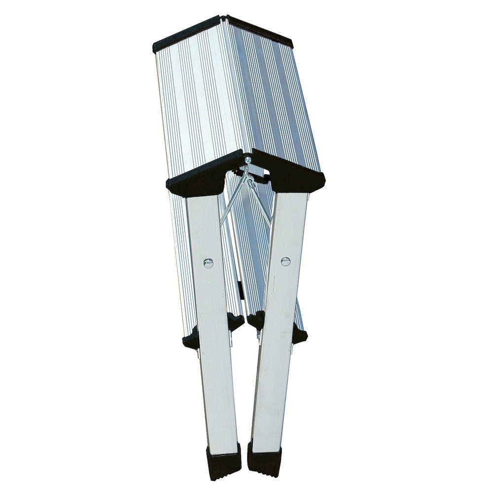 N° de l'image du produit 3 : Escabeau pliant double KRAUSE® en aluminium, hauteur déployée 0,45 m, couleur alu