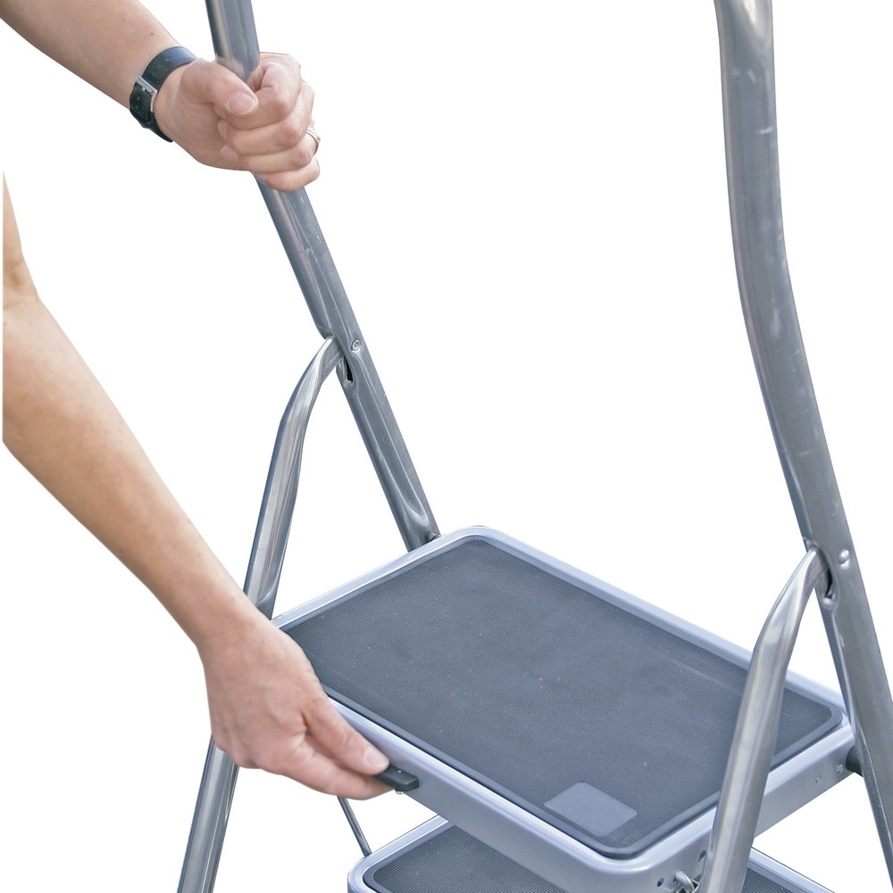 N° de l'image du produit 3 : Escabeau pliant de sécurité KRAUSE® avec arceau haut, hauteur déployée 0,50 m
