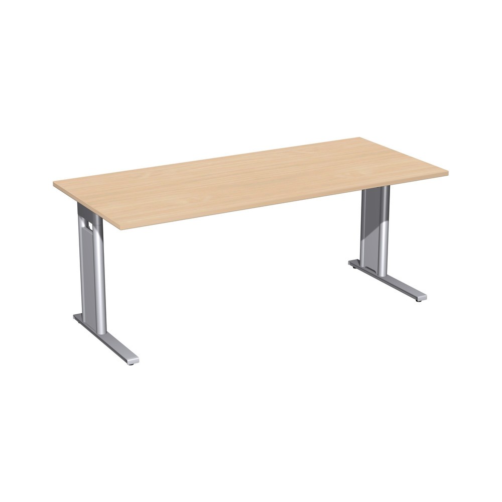 Imagen del producto: Escritorio de oficina profesional geramöbel, bastidor en C, AxP 1.800 x 800 mm, haya