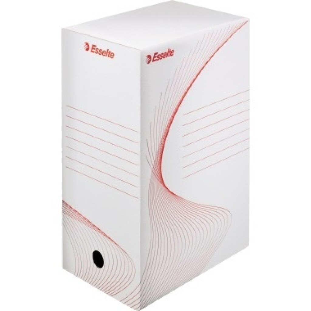 Esselte Archivschachtel 128602 150x250x350mm weiß Produktabbildung: Esselte Archivschachtel 128602 150x250x350mm weiß
