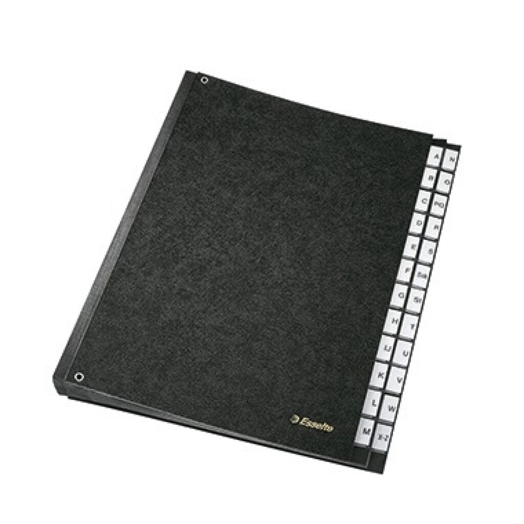 Esselte Pultordner 629997 A-Z Hartpappe schwarz Produktabbildung: Esselte Pultordner 629997 A-Z Hartpappe schwarz