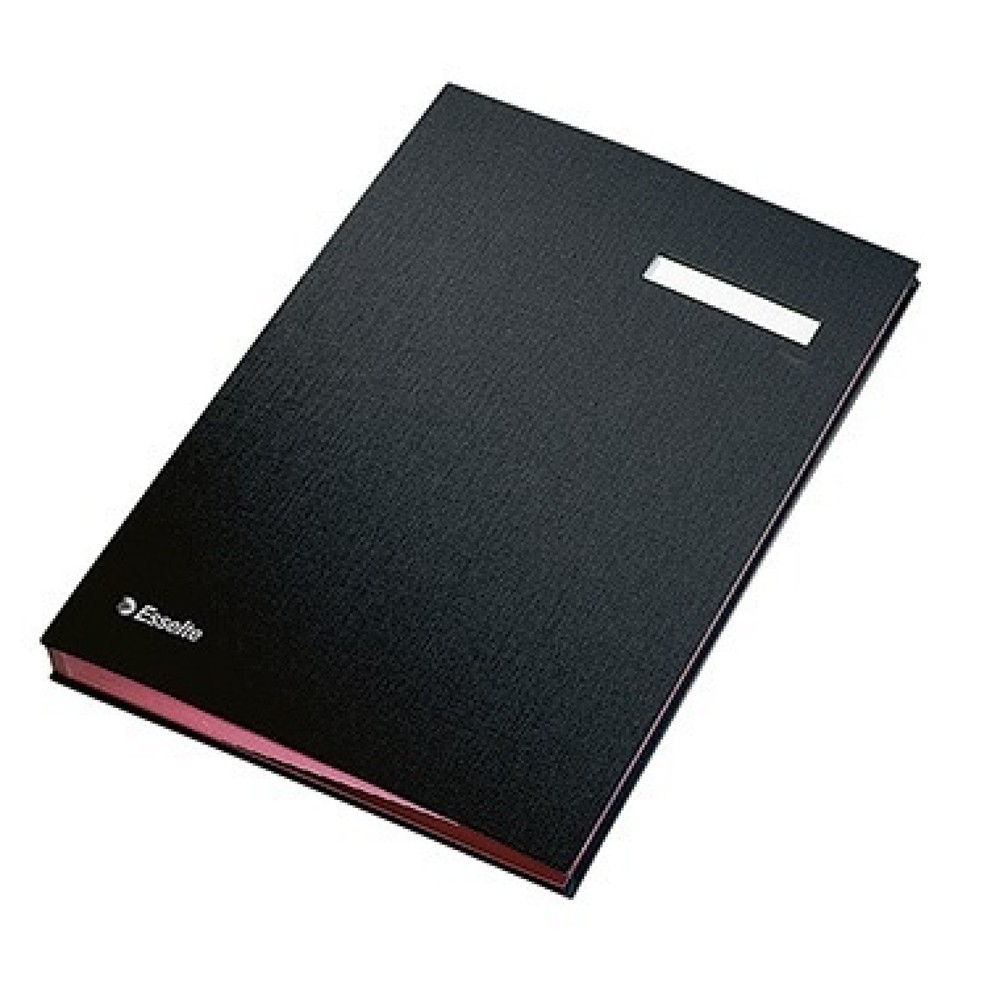 Produktabbildung: Esselte Unterschriftenmappe 621061 DIN A4 20Fächer Pappe PP schwarz