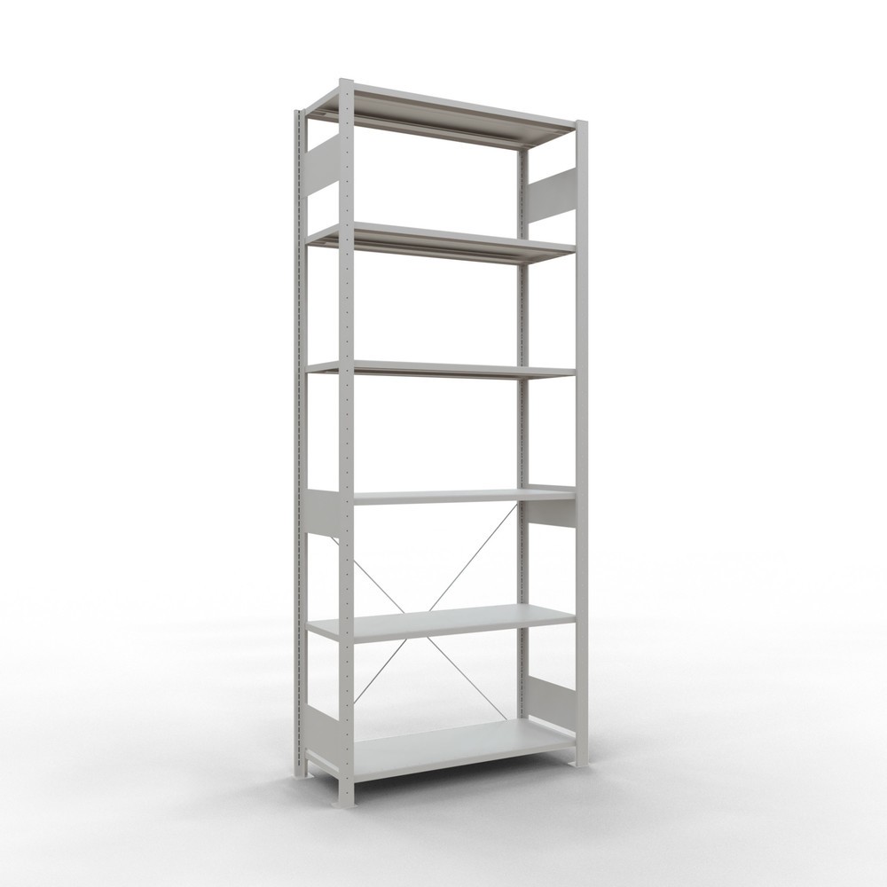 Imagen del producto: Estantería de cargas pequeñas SCHULTE gris claro, carga por estante 150 kg, HxAxF 2.500 x 1.060 x 436 mm