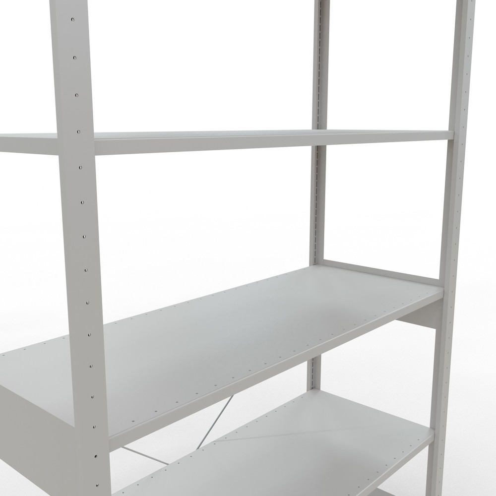 Número de imagen del producto 5: Estantería de cargas pequeñas SCHULTE gris claro, carga por estante 150 kg, HxAxF 2.500 x 1.360 x 536 mm