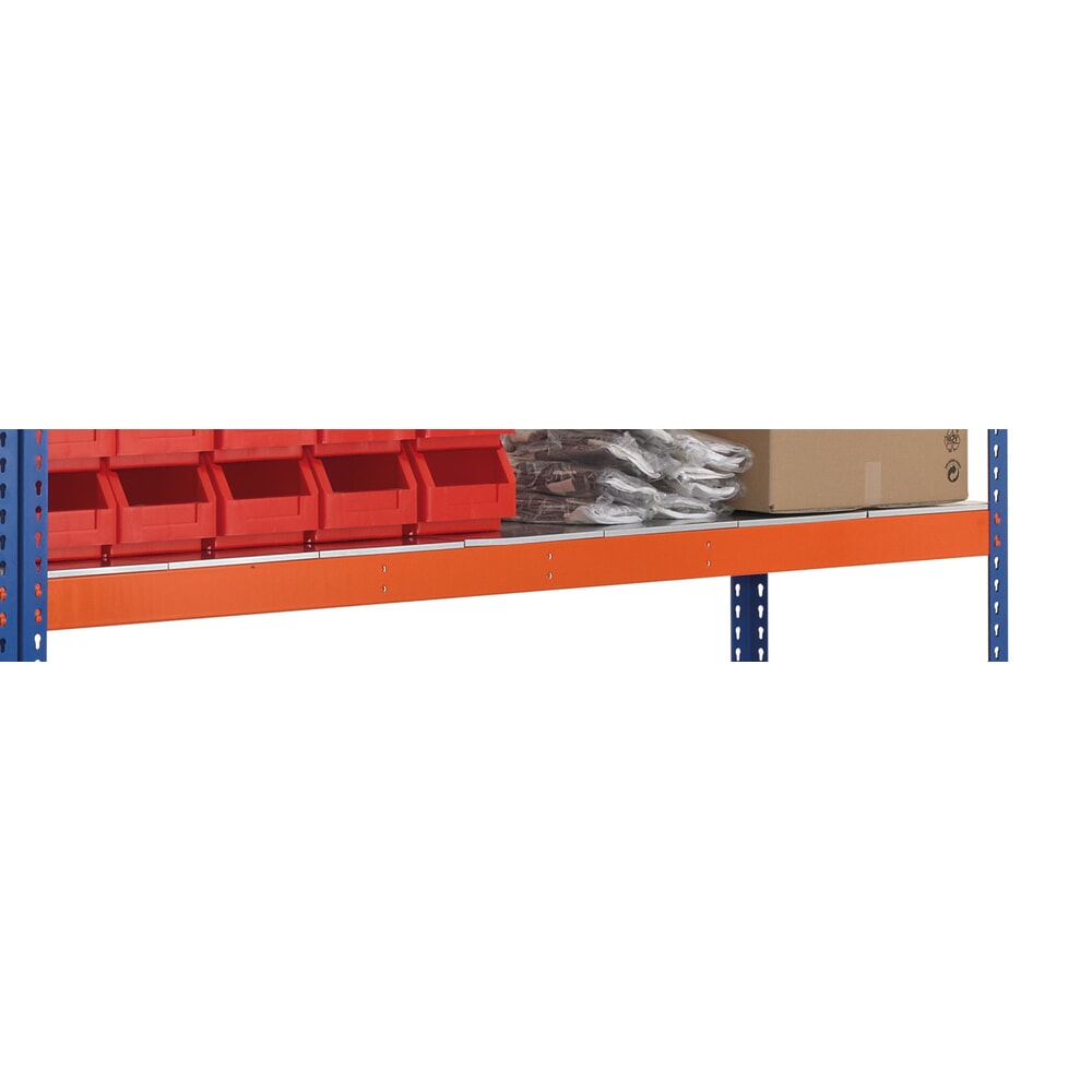 Número de imagen del producto 2: estantería ancha SCHULTE con paneles de acero naranja x 1,536 x 469 mm