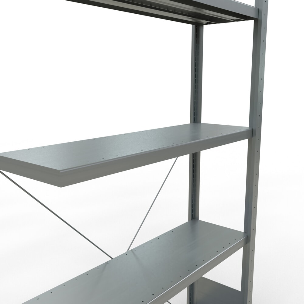 Número de imagen del producto 5: Estantería de cargas pequeñas SCHULTE con sistema de montaje encajado, módulo adicional, carga por estante de 330 kg, galvanizada, Al x An x F 2.000 x 1.000 x 300 mm
