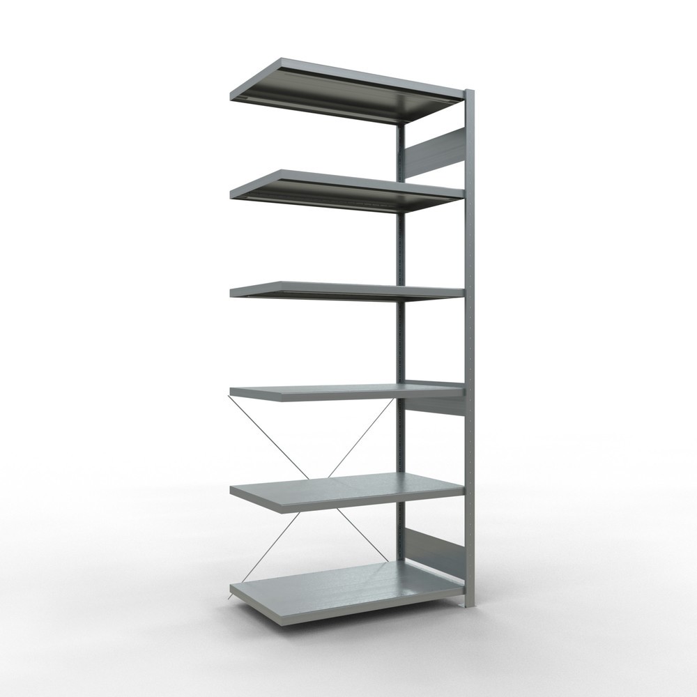 Imagen del producto: Estantería SCHULTE, módulo adicional, carga del estantería de cargas pequeñas 330 kg, galvanizado, alto H x An x F 2.500 x 1.000 x 600 mm