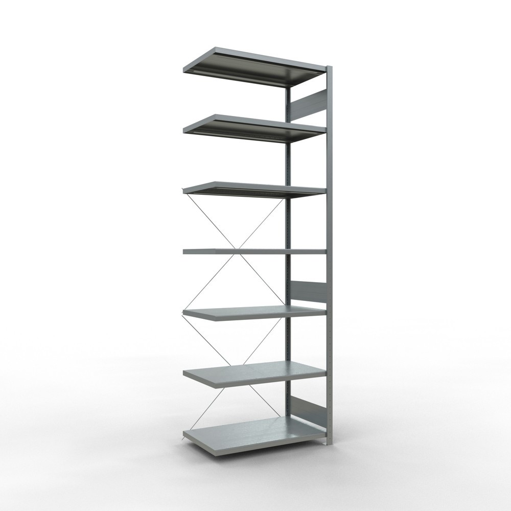Imagen del producto: estantería de cargas pequeñas SCHULTE Plug-in Unidad de montaje adicional carga por estante 330 kg galvanizado alto x ancho x profundidad 3.000 x 1.000 x 600 mm