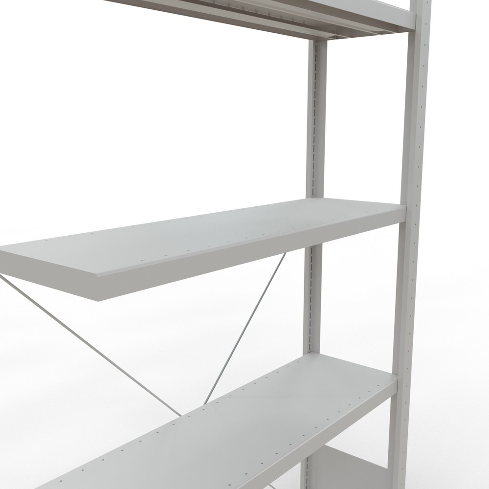 Número de imagen del producto 5: Estantería de cargas pequeñas SCHULTE con sistema de montaje encajado, módulo adicional, carga por estante de 330 kg, azul claro, Al x An x F 2.000 x 1.000 x 300 mm