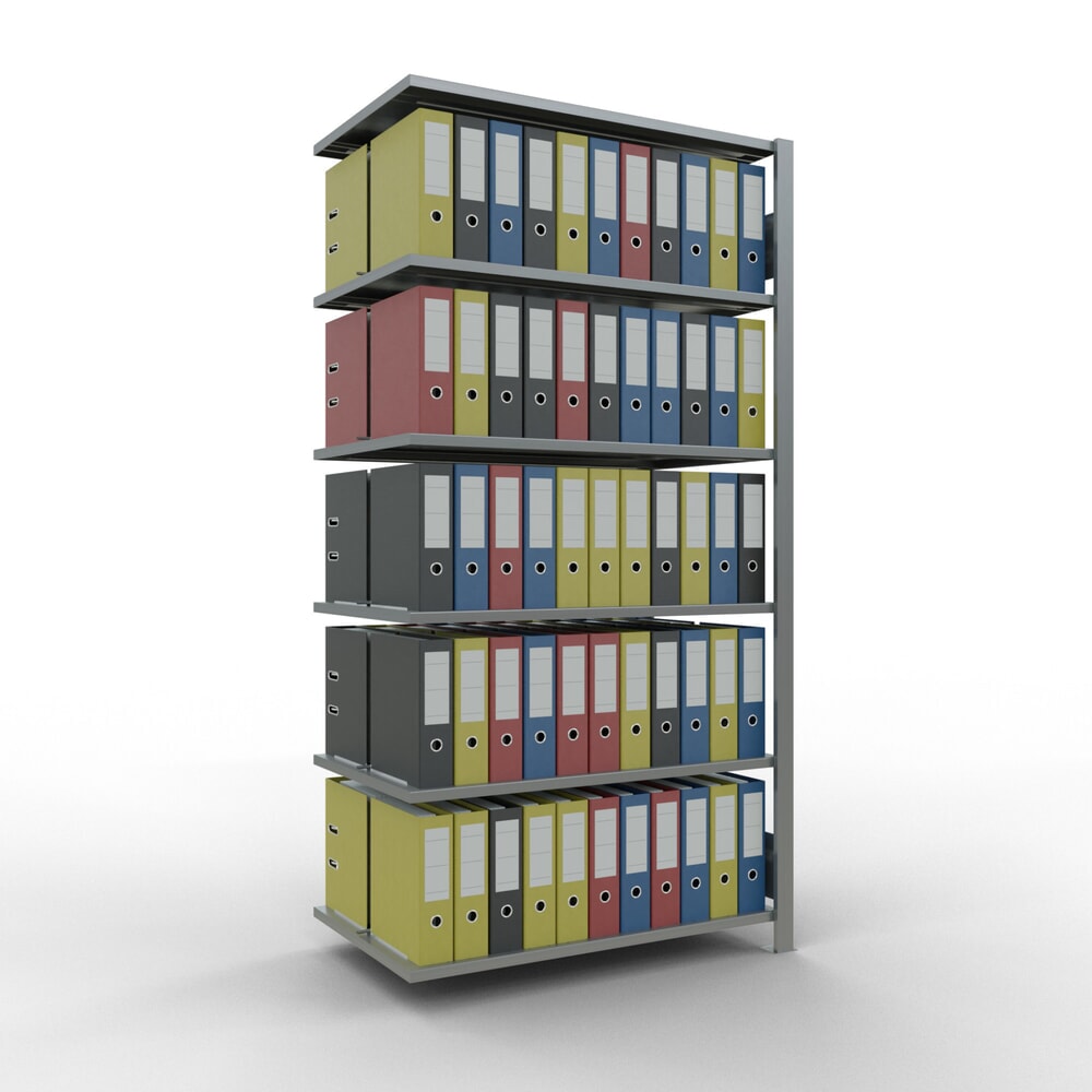Número de imagen del producto 2: Estantería para archivos SCHULTE, módulo adicional, bilateral, con topes intermedios, carga por estante de 150 kg, Al x An x P: 2.000 x 1.000 x 600 mm