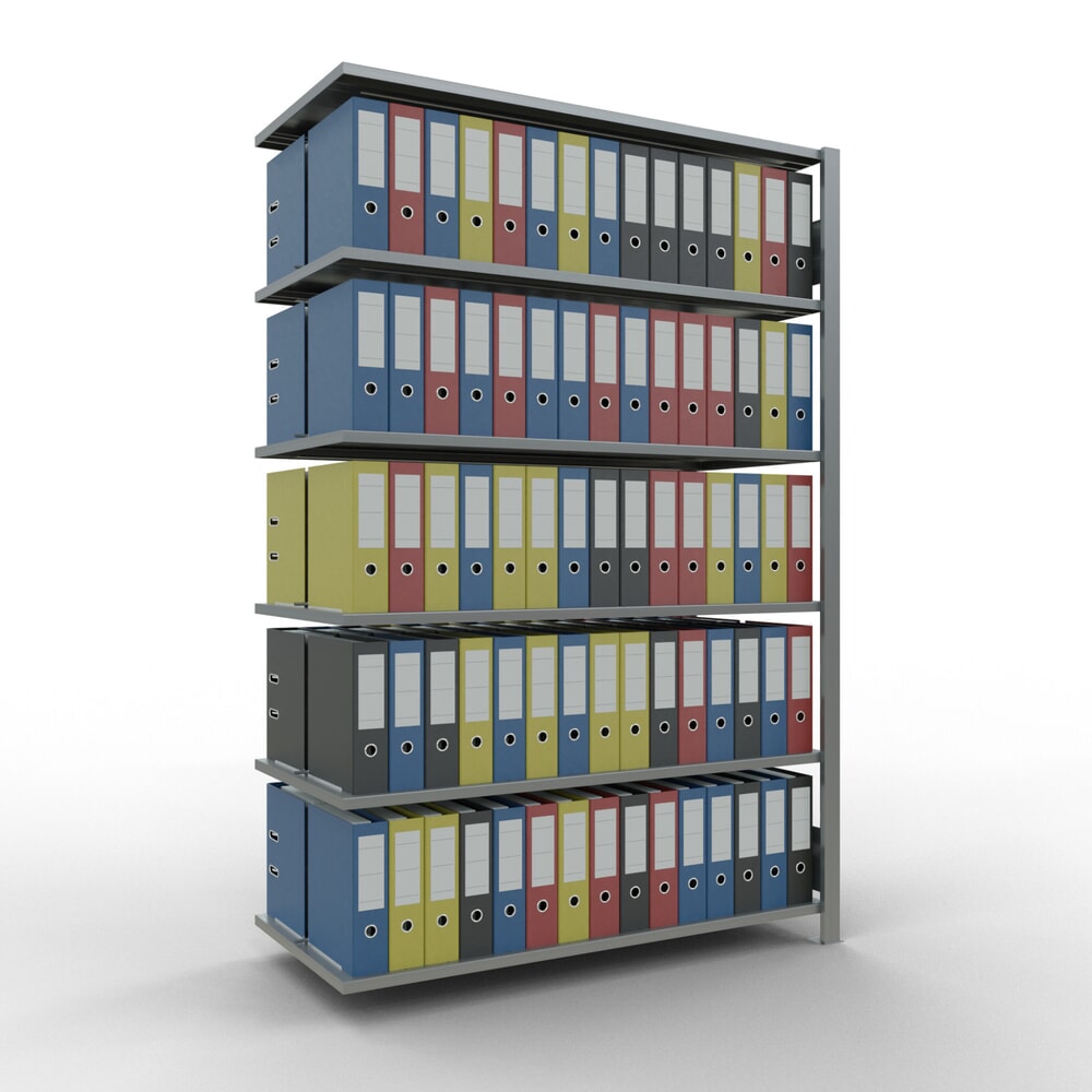 Número de imagen del producto 2: Estantería para archivos SCHULTE, módulo adicional, bilateral, con topes intermedios, carga por estante de 150 kg, Al x An x P: 2.000 x 1.300 x 600 mm