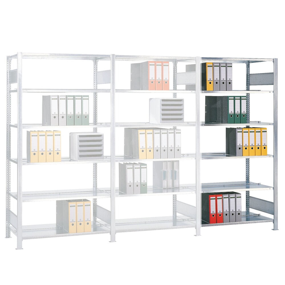 Imagen del producto: Estantería para archivos SCHULTE, módulo adicional, bilateral, con topes intermedios, carga por estante de 150 kg, Al x An x P: 2.500 x 750 x 600 mm