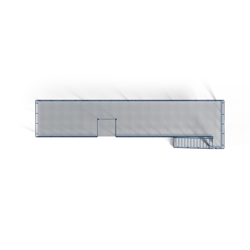 N° de l'image du produit 3 : Estrade pour système de plates-formes de stockage modulaire, sortie par la droite, bleu gentiane