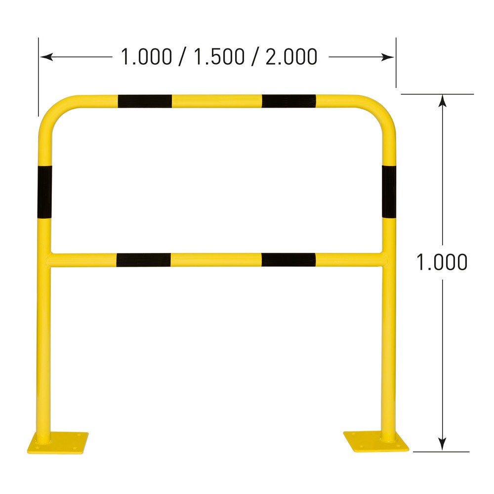 Número de imagen del producto 3: Estribo de protección pequeño, aplicación en interiores, Al x An 1.000 x 1.000 mm