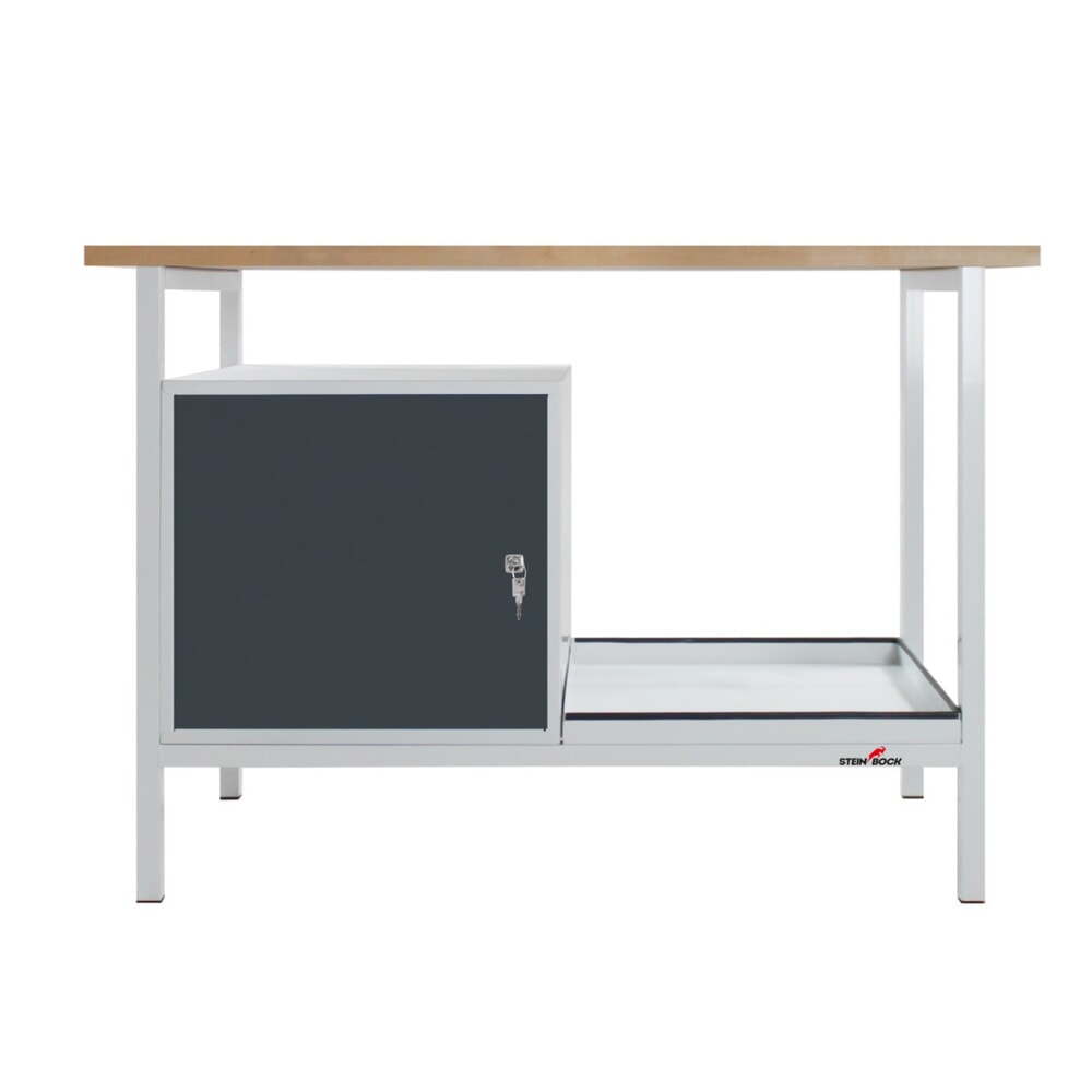 N° de l'image du produit 2 : Établi Cube Steinbock®, 1 porte, capacité de charge 300 kg, H x l x P 825 x 1 200 x 600 mm, RAL 7035/7016