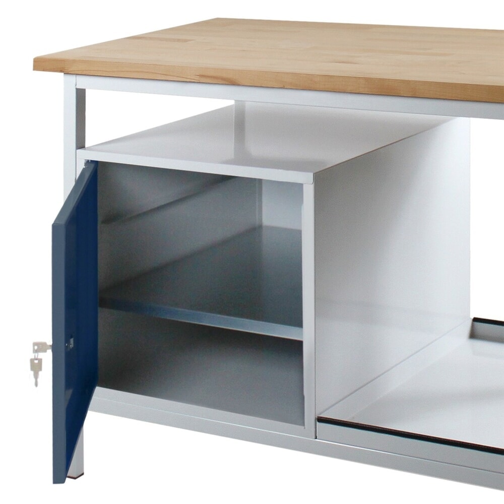 N° de l'image du produit 3 : Établi Cube Steinbock®, 1 porte, capacité de charge 300 kg, H x l x P 825 x 1 200 x 600 mm, RAL 7035/7016