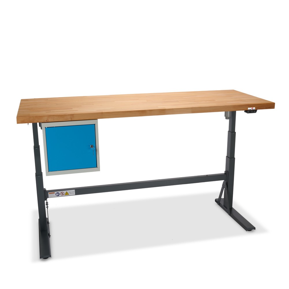 N° de l'image du produit 10 : Établi électriquement réglable en hauteur e-Adjust Steinbock®, avec caisson sous plateau, H x l x p 700-1 170 x 2 000 x 750 mm, capacité de charge 350 kg