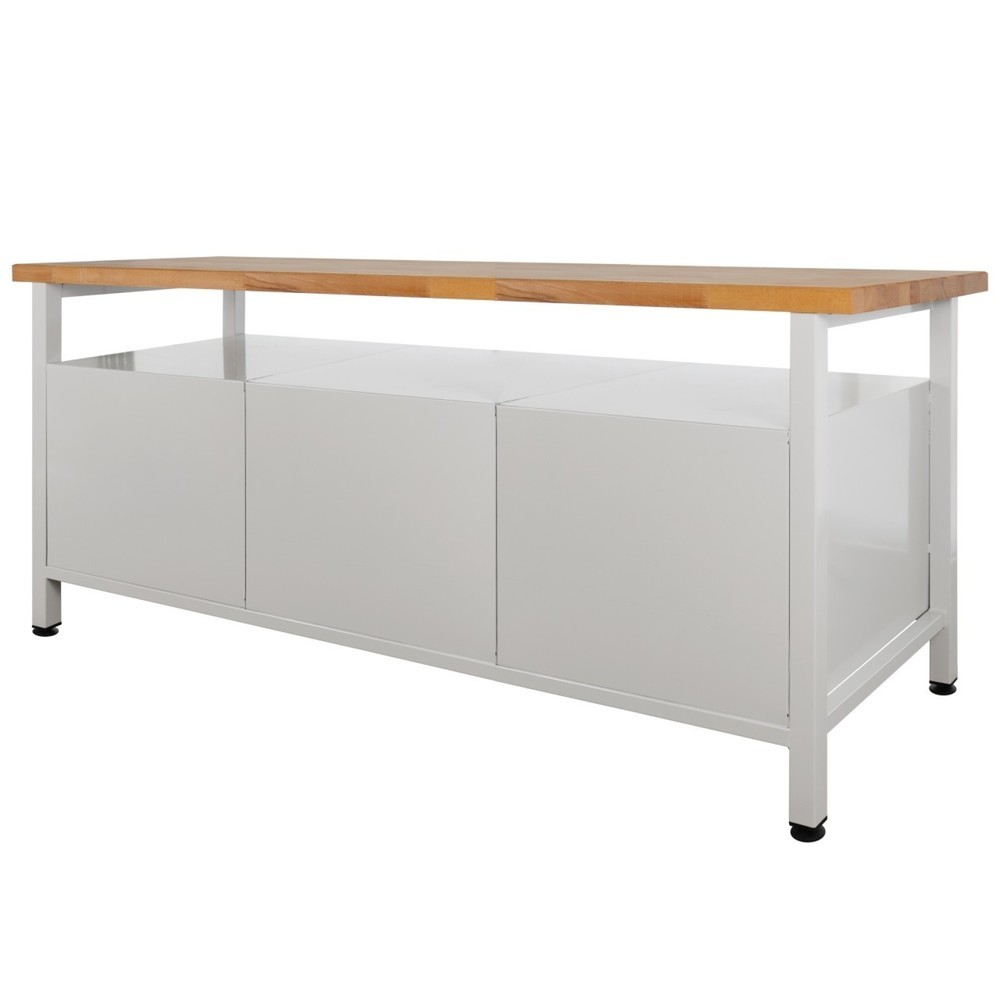 N° de l'image du produit 5 : Établi Extra Steinbock®, 1 rangement, 2 portes, 3 tiroirs, capacité de charge 500 kg, H x l x P 840 x 1 700 x 600 mm, RAL 7035/7016