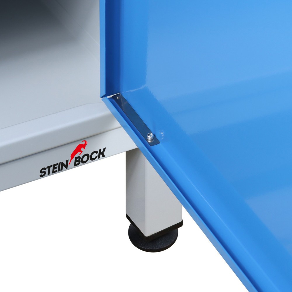 N° de l'image du produit 5 : Établi Premium Steinbock®, 1 rangement, 1 porte, capacité de charge 300 kg, H x l x P 840 x 600 x 600 mm, RAL 7035/5012