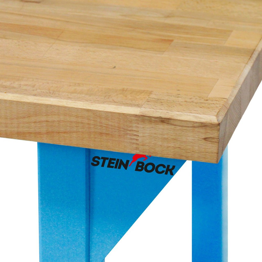 N° de l'image du produit 4 : Établi Pro Steinbock®, 3 tiroirs, 1 rangement, capacité de charge 500 kg, H x l x P 850 x 1 500 x 750 mm, RAL 5012
