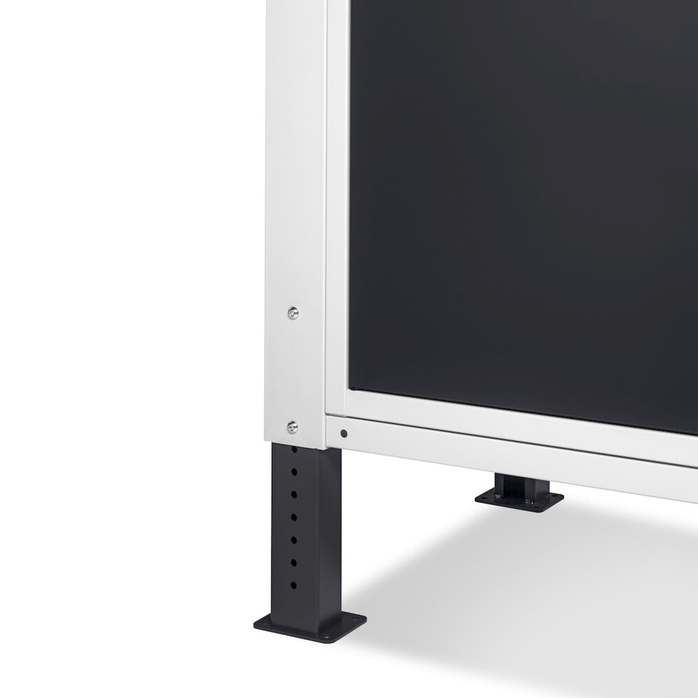 N° de l'image du produit 12 : Établi Fami, réglable en Hauteur de construction, 3 tiroirs et 3 armoires, capacité de charge 1 000 kg, HxLxP 740-1,110 x 2 000 x 750 mm, gris clair RAL 7035 /gris anthracite RAL 7016