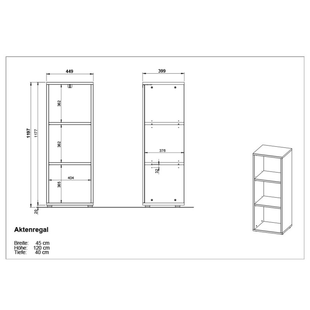 N° de l'image du produit 4 : Étagère à dossiers AGENDA, 3 compartiments, hauteur 1 200 mm, largeur 450 mm, graphite