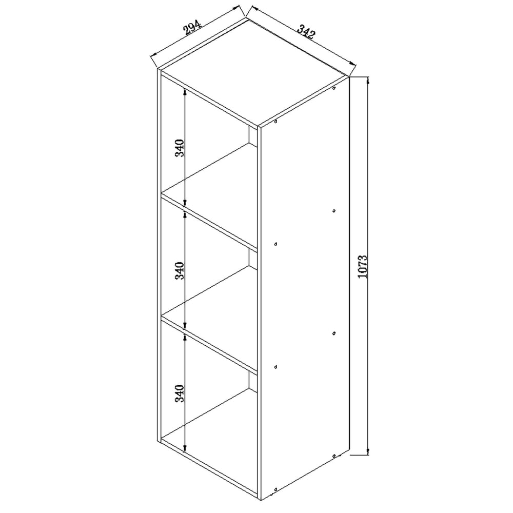 N° de l'image du produit 3 : Étagère de bureau VCM Offas 3 compartiments, grise