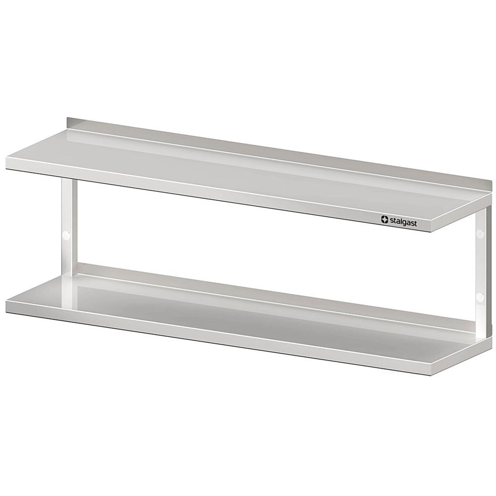 Illustration du produit: Étagère murale double Stalgast avec consoles coudées, 600x300x390 mm, soudée