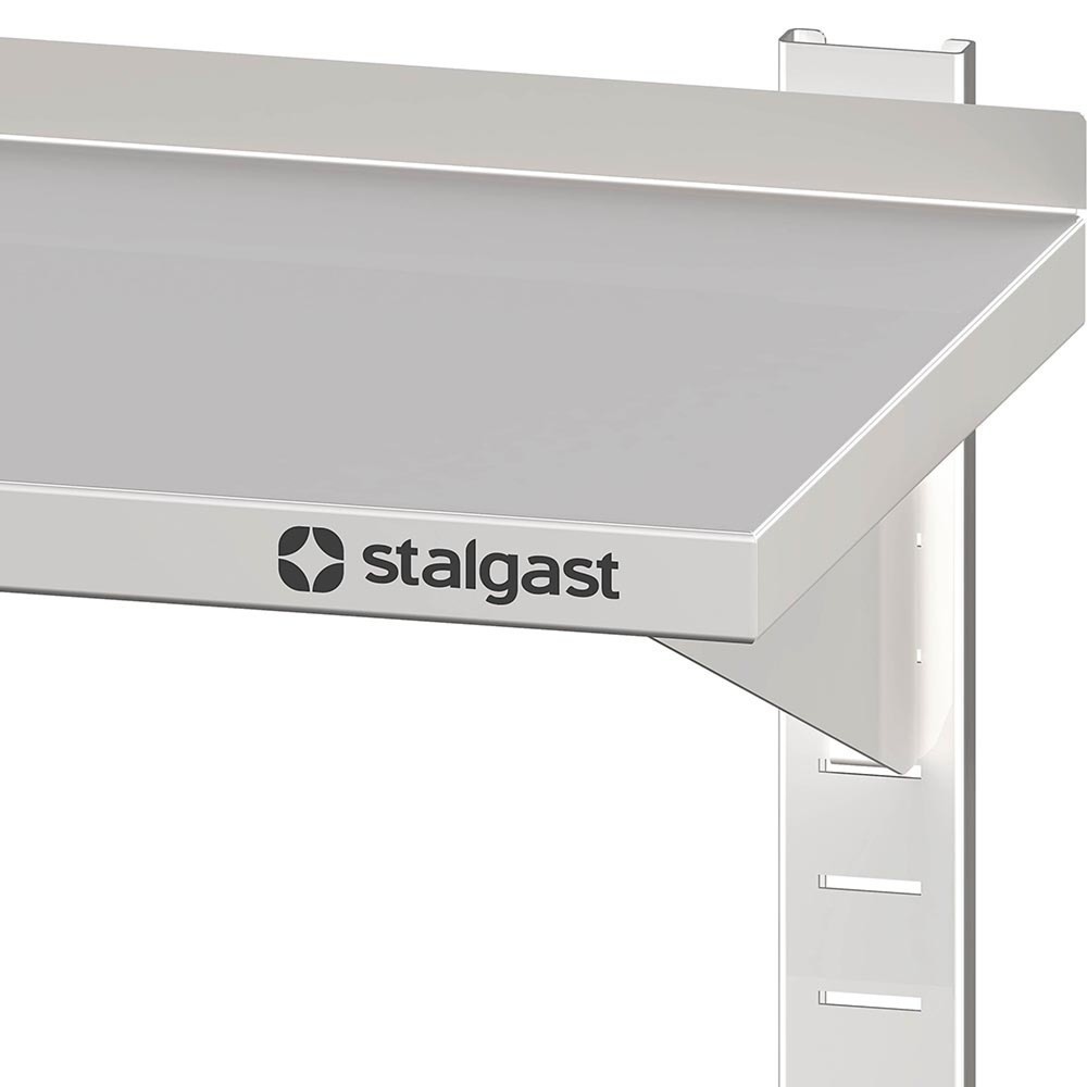 N° de l'image du produit 2 : Étagère murale Stalgast avec consoles, et rails muraux, 600x300x400 mm, réglable en hauteur, soudée