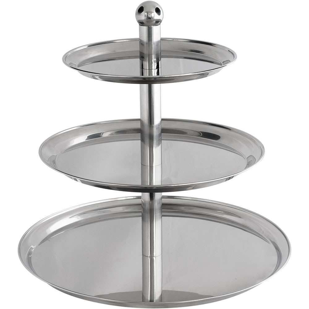 Illustration du produit: Étagère Stalgast avec poignée ronde, 3 niveaux, hauteur 50 cm