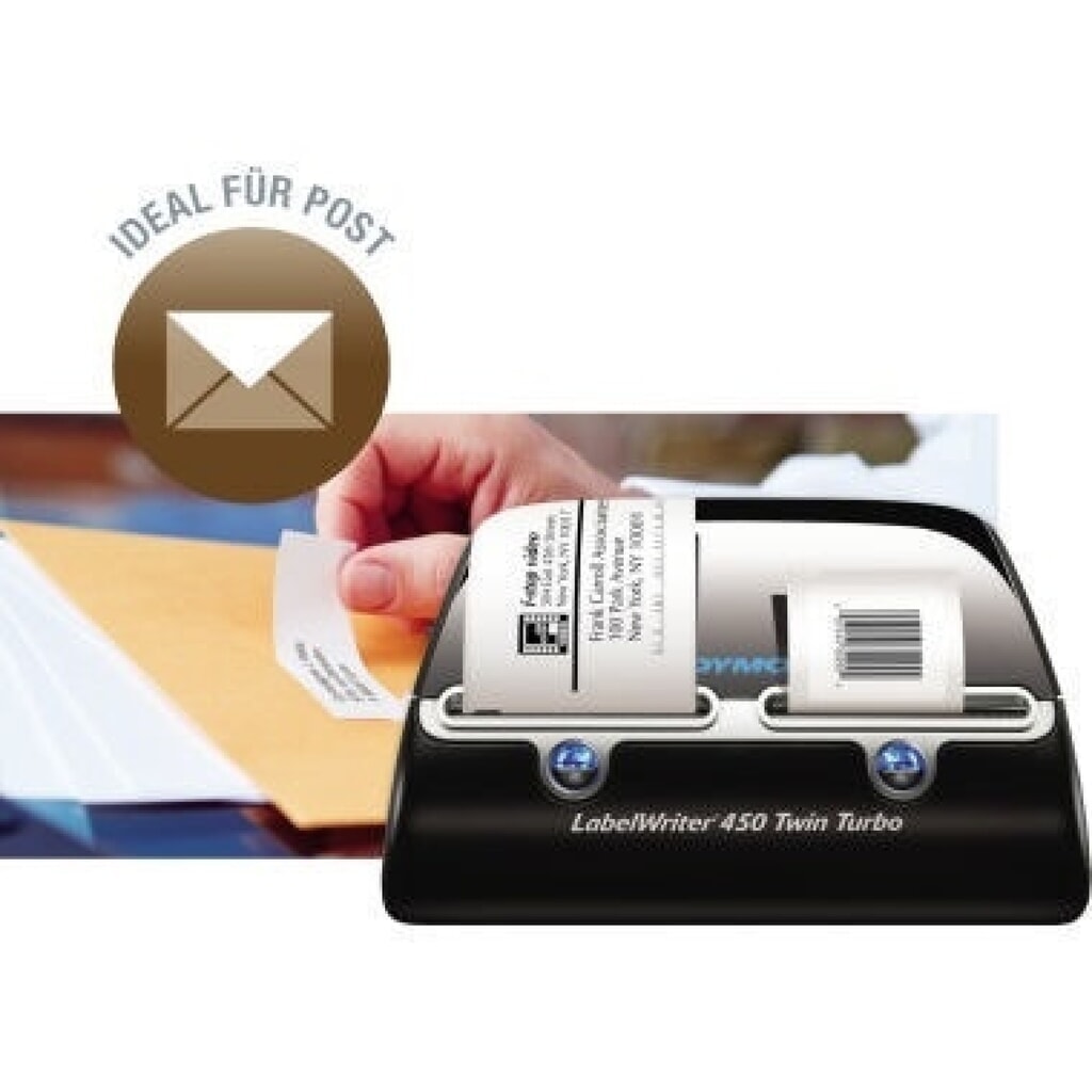DYMO Etikettendrucker LabelWriter 450 Twin Turbo S0838870 schwarz Produktabbildung Nr. 2: DYMO Etikettendrucker LabelWriter 450 Twin Turbo S0838870 schwarz