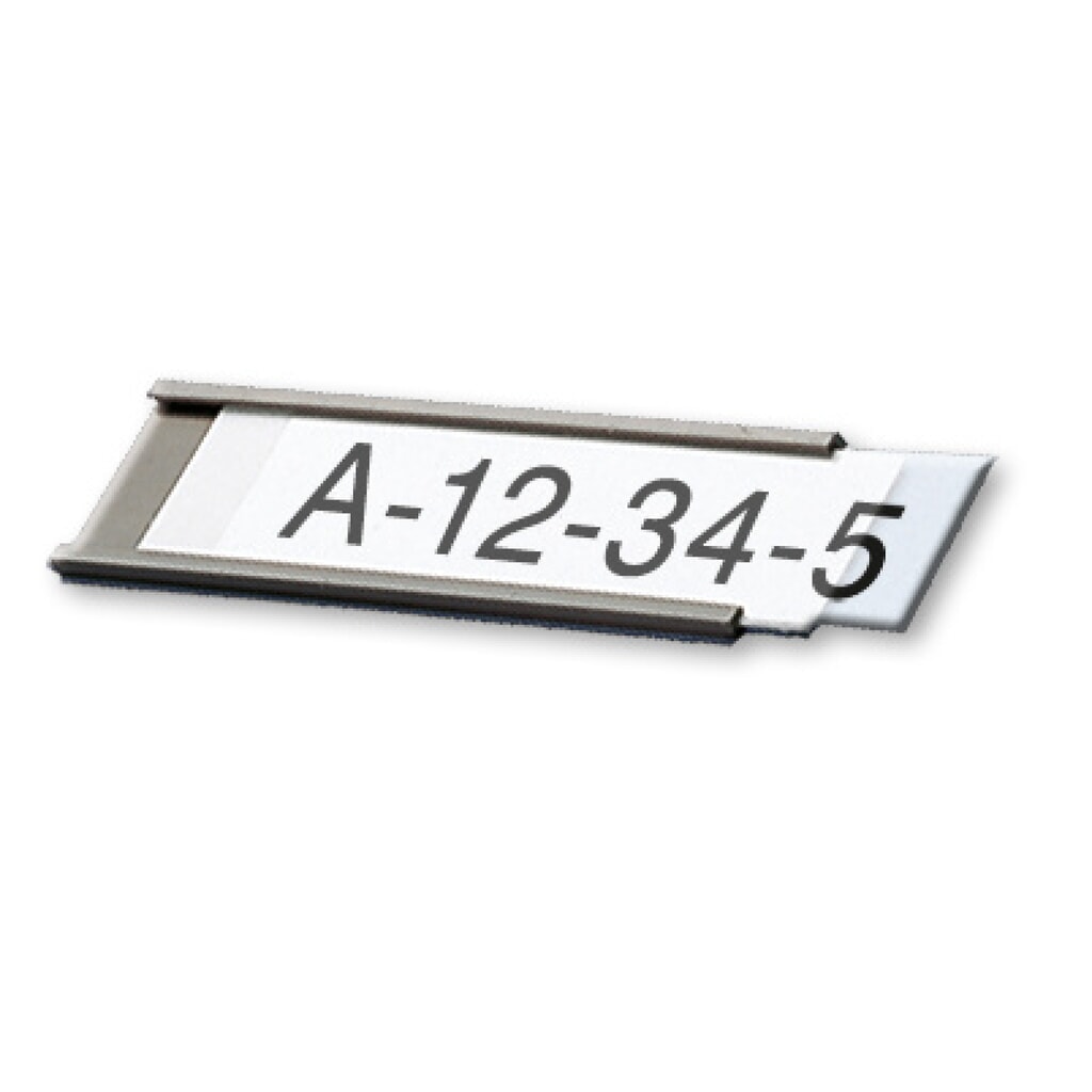 Produktabbildung: Etikettenhalter C-Profil, magnetisch, HxB 30 x 100 mm
