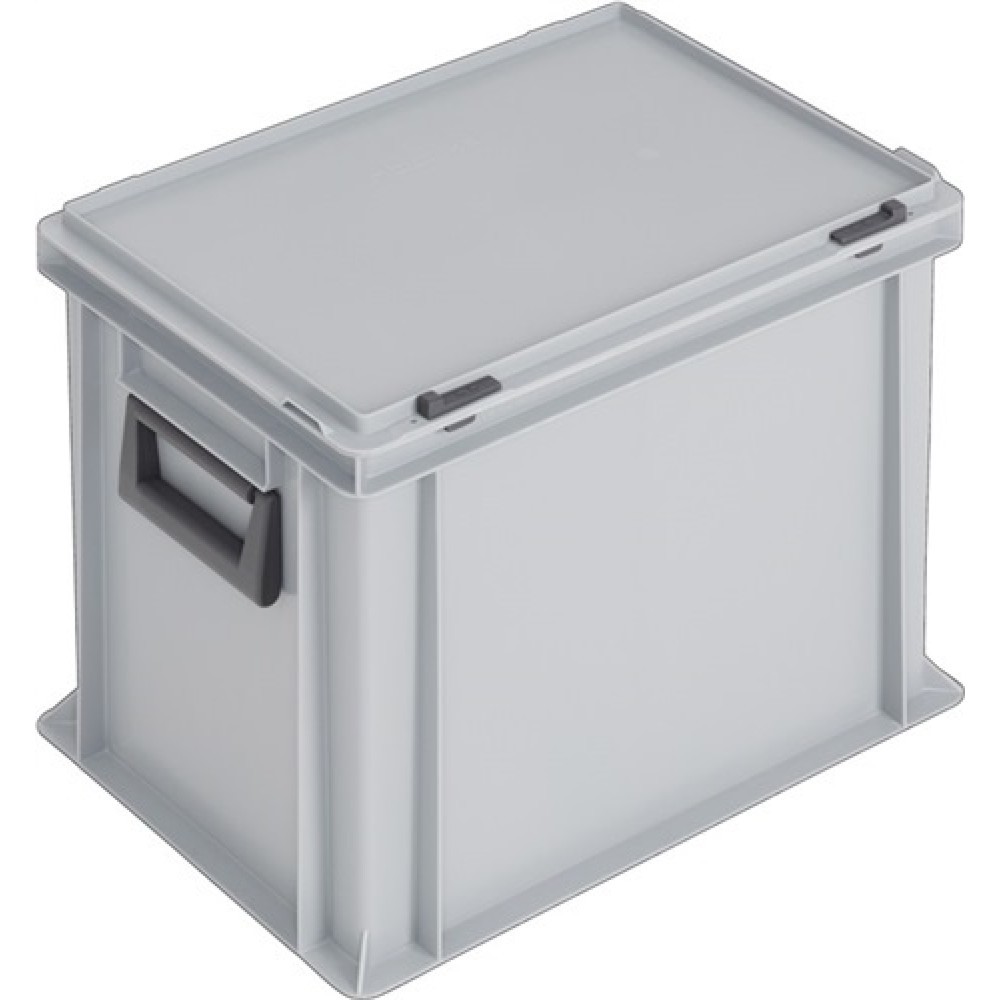 Illustration du produit: Coffrets en plastique L400xl300xH333 mm PP 2 poignées fermoir coulissant gris 31