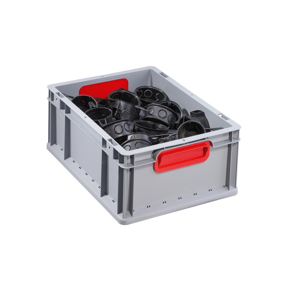 Productafbeelding nr. 3: Allit Eurobox, met rode verzonken handgrepen, hxbxd 170 x 400 x 300 mm, 16 liter