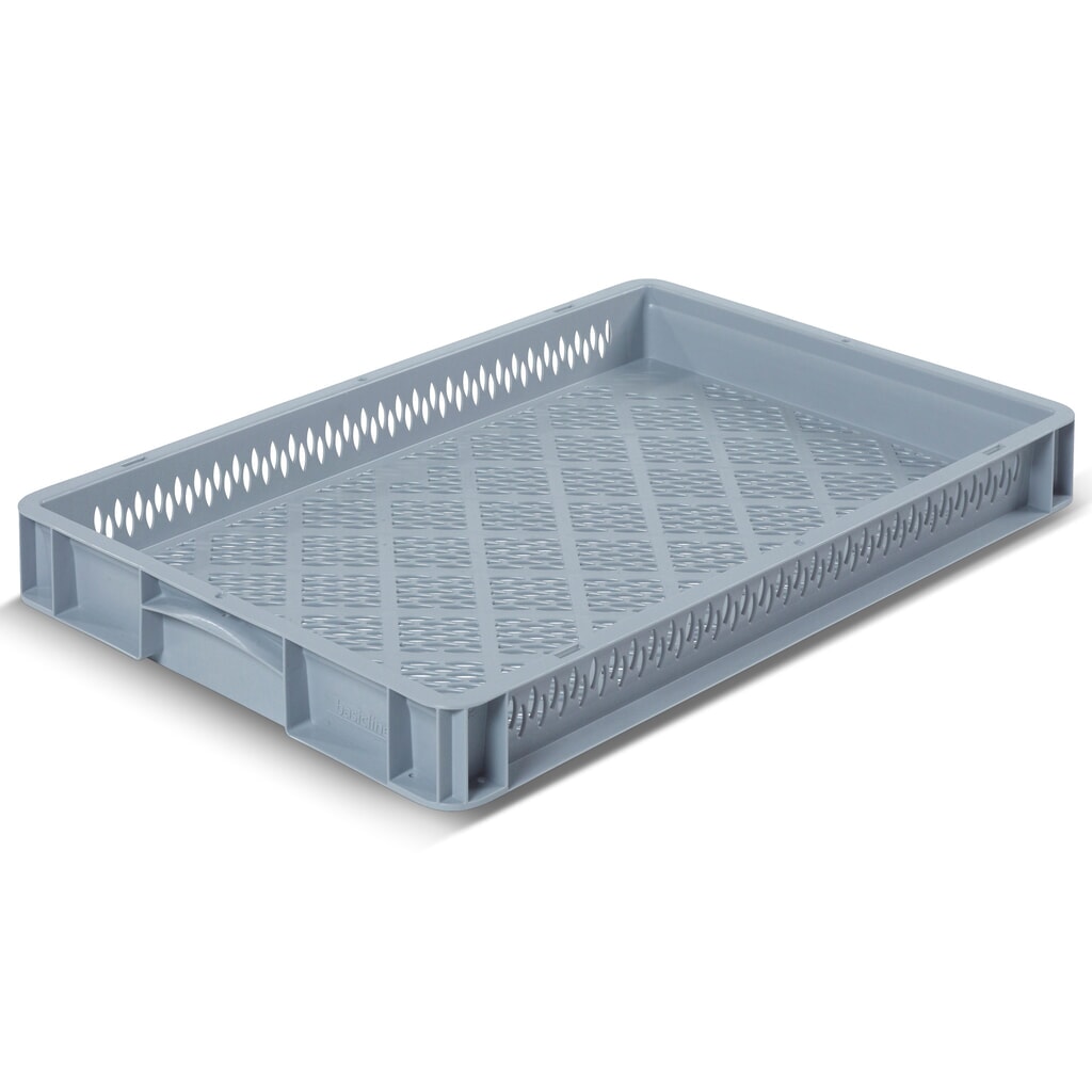 Alpha Eurobox aus PP mit durchbrochenen Wänden, 13,7 Liter, HxBxT 70 x 600 x 400 mm Produktabbildung: Alpha Eurobox aus PP mit durchbrochenen Wänden, 13,7 Liter, HxBxT 70 x 600 x 400 mm