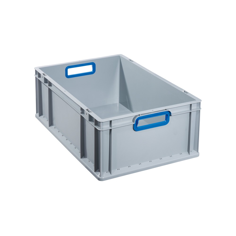 Produktabbildung: Allit Eurobox, mit blauen Grifföffnungen, HxBxT 220 x 600 x 400 mm, 44 Liter