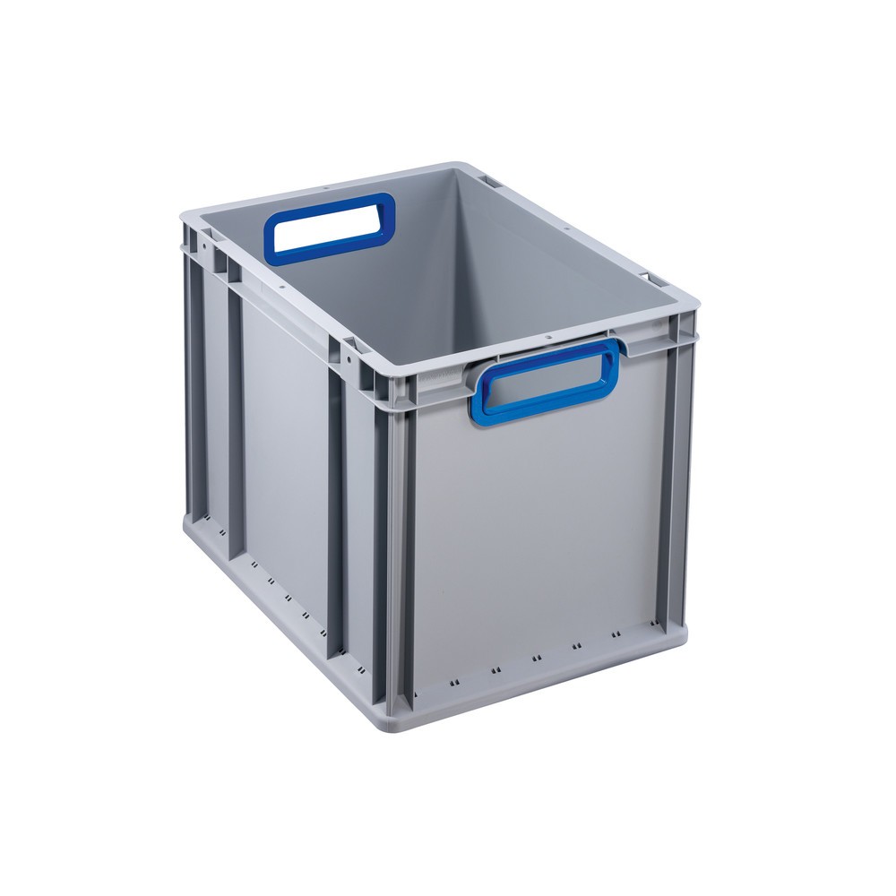 Produktabbildung: Allit Eurobox, mit blauen Grifföffnungen, HxBxT 320 x 400 x 300 mm, 30 Liter