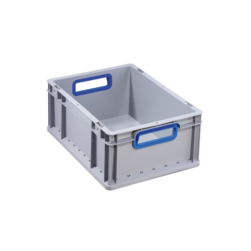 Produktabbildung: Allit Eurobox, mit blauen Grifföffnungen, HxBxT 170 x 400 x 300 mm, 16 Liter