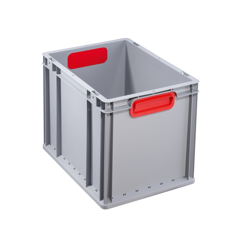Produktabbildung: Allit Eurobox, mit roten Griffmulden, HxBxT 320 x 400 x 300 mm, 30 Liter