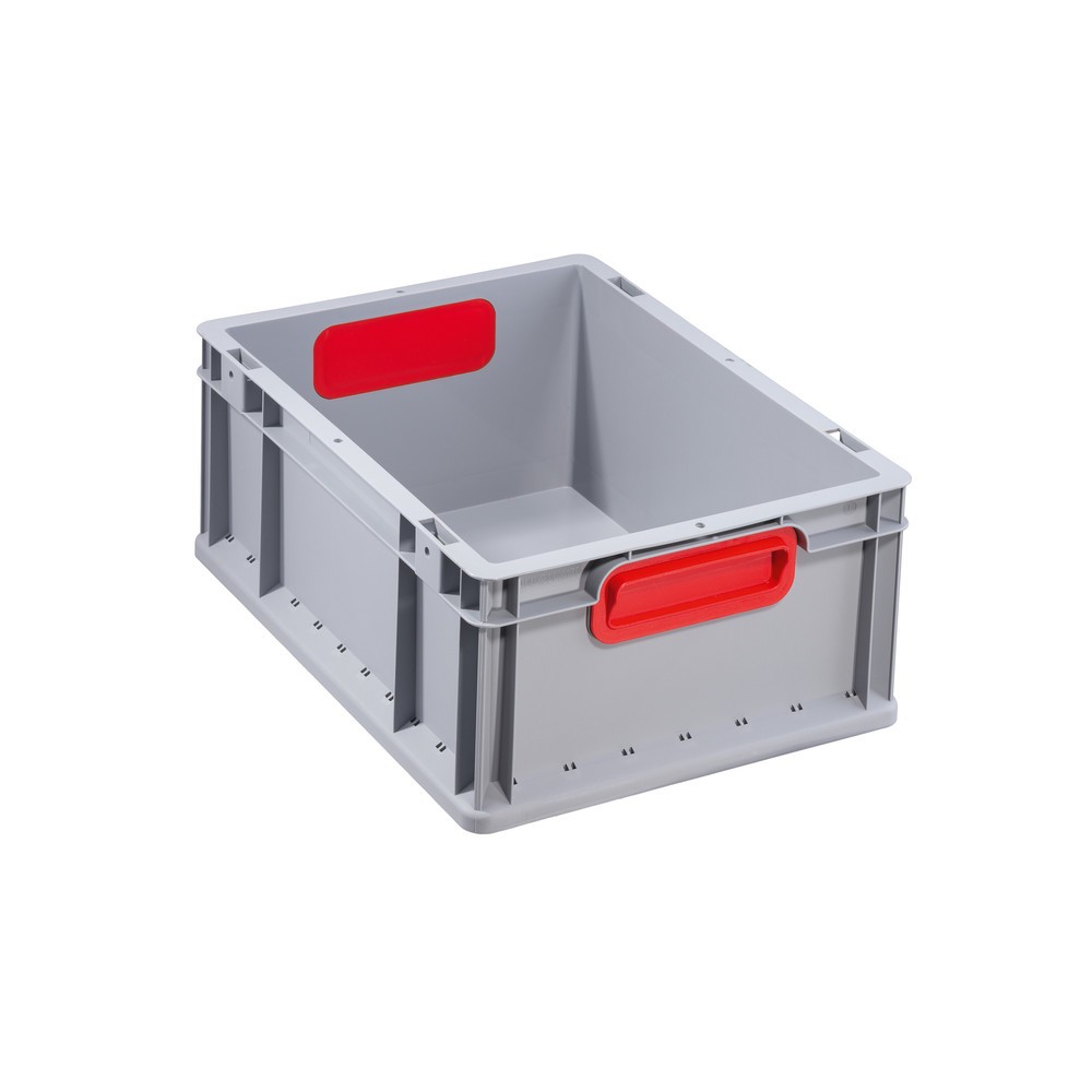 Produktabbildung: Allit Eurobox, mit roten Griffmulden, HxBxT 170 x 400 x 300 mm, 16 Liter